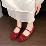 Purpdrank  New Butterfly-knot Women Mary Jane Shoes Elegant Thick Heel Shoes Ladies Fashion Dress Pumps