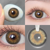 Purpdrank  Iris Color Contact Lenses Vanilla Brown & Choco Gray Inspired Circle Lenses 1 Pair 6 Months