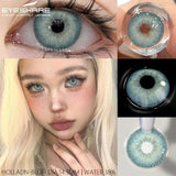 Purpdrank  2Pcs Yearly Use Color Contact Lenses for Eye Natural Pupils Gray Blue Contact Lenses Cosmetic Green High Quality Lenses