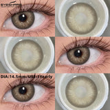 Purpdrank  2pcs Colored Contact Lenses Fashion Blue Green Eye Contacts Soft Black Lens Gray Beauty Pupils Brown Eyes Makeup Lens