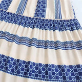 Purpdrank  Women's Summer Clothes Set 2025 New Vacation Style Stripe Printed Halter Camis Top+long Skirt Sets Casual Two-piece Beach Suits