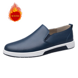 Purpdrank  Autumn Soft Soled Comfortable Loafers Flat and Lightweight Men's Leather Casual Shoes Anti Slip Commuting Men's Driving Shoes