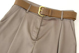 Purpdrank  European and American style 2025 new silk satin texture belted high-waisted casual wide-leg pants, fashionable and versatile flo