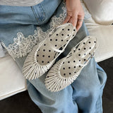 Purpdrank   New Fashion Style Low Heels Bottom Sandals Breathable Woven Toe Cover Holiday Vacation Retro Roman Shoes Women Ankle Strap