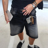 Purpdrank  Y2k Bermuda Denim Shorts Low Waist Loose Fit Baggy Jorts with Pockets Summer Vintage Wide Leg Jeans Cyber Grunge Streetwear