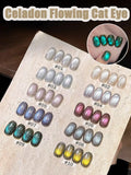 Purpdrank  12ML 10-Color Blue Series Blue Eyes Star Sea Cat Eye Gel Nail Polish New Summer Flash Lamp Cat Eye Nail Polish Nail Art