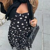 Purpdrank  Holiday Polka Dot A-Line Dress Slim-Fitting Slash Neck Sleeveless Maxi Dresses For Women Summer Elegant Fashion Streetwear