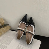 Purpdrank  Elegant Pointed Toe Low Heel Shoes for Women Fashion Double Buckle Bowknot Design Shallow Dress Pumps Luxury Brand Designer Shoe