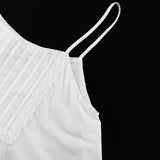 Purpdrank  Spring/summer 2025 Cotton Casual Suit Women's Solid Color Sleeveless Loose Suspender Top and Shorts Two-piece Suit