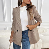 Purpdrank  Women's New Casual Suit Jacket with Buttons Lapel Long Sleeves and Pockets Business Jacket