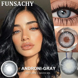 Purpdrank  1 Pair Brown Color Contact Lenses Natural Eye Contacts Blue Colored Soft Lens Yearly Use Women Makeup Cosmetic Lenses