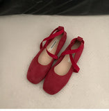 Purpdrank  Round Toe Retro Woman Shoes Female Footwear Casual Sneaker Buckle Strap Mixed Colors Ballet Flats Dress New Ballerinas Rome PU M