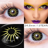 Purpdrank  2pcs Cosplay Colored Contact Lenses Anime Blue Red Eyes Lenses Halloween Green Makeup Eyes Contact Crazy Lens Yearly