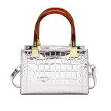 Purpdrank  Fashion Handbags For Women New Luxury Designer Purses And Handbags Stone Pattern Glossy Street Shoulder Crossbody Bag