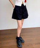 Purpdrank  Summer Vintage Women's Cargo Wide Leg Shorts Pocket 2025 New High Waist Solid Casual Loose A-line Short Pants Female