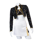 Purpdrank  Mira Cosplay Costume Wig Shoes Black Coat Singing Suit Song-Promotion Costume Women Halloween Party Role Playing Outfit