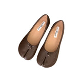 Purpdrank  Spring Autumn 2025 New Style Women's Bean Foot Thumb Pig Hoof Flat Bottom Boat Shoes Red Slip-On Shoes Rubber Upgraded Version