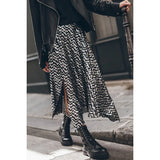 Purpdrank  Women's S-XL Size New European and American hot stamping elastic waist skirt INS casual loose fitting women's skirt