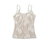 Purpdrank  2 colors 2025 Sexy O neck Apricot Lace Camis Women U Back Backless Crop Top Slim Camisoles Bra Tank Black