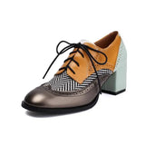 Purpdrank  Casual Heels Lace-Up Women's High-Heeled Shoes Round Toe Basketball Platform Branded Pumps Sandals Ladies Comfortable Gold Beige