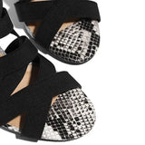 Purpdrank  Sexy Women's Summer Stiletto Sandals High Heels with Elastic Strap and Zipper Bag Heel Fashion Off-white Shoes Sandals Women