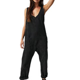 Purpdrank  Elegant Women Denim Bib Overalls Chic Straight Jeans Jumpsuit Romper Pants With Pockets Strap Onepices Streetwear