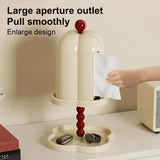 Purpdrank  Luxurious Double-Layer Shelf  DustProof Belt Cover Paper Box Advanced Sense Of Coffee Roll Paper Box French Retro Tissue Box