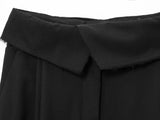 Purpdrank  European and American style autumn new women's casual temperament simple fashion loose rolled waist pants