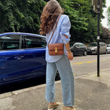Purpdrank  autumn new women's clothing fashionable temperament commuting casual versatile lapel long sleeved shirt