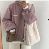 Purpdrank - Women Corduroy Bags New Canvas Retro Shoulder Bag Large Capacity Student Class Versatile Messenger Bag Handbags For Women