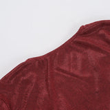 Purpdrank  Spring Fall New Fashion Sexy Lady V-Neck Long Sleeve Bright Silk Slit Dress Shiny Wrap Hip Mini Skirt Girl Casual Clothes Dr439