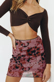 Purpdrank   High Waisted Skirts Women Sexy Cheetah Print Vintage Mini Skirts Fashion Casual Chiffon Mesh Slim Skirt Summer New