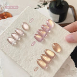 Purpdrank  TC Pure Lust Golden Light Heroine Cat Eye Gel Nail Polish New Whitening Ice Transparent Super Flash Nail Art Nail Supplies