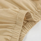 Purpdrank  Summer Elegant French Cotton and Hemp Skirt Women's High End Strapless Vest  Long Two-piece Set