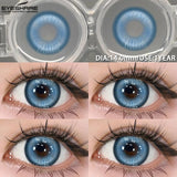 Purpdrank  1 Pair Halloween Contact Lenses Cosplay Color Contact Lenses for Eyes Anime Red Lenses Pink Lenses Gray Pupils Lens
