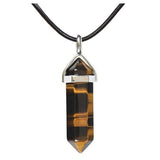 Purpdrank - Hexagonal Pointed Reiki Chakra Stone Pendant Necklace Women Girl  Jewelry 18inch Chain chunky Pendants