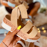 Purpdrank  Summer Women Platform Sandals Peep Toe High Wedges Heel Ankle Buckles Sandalia Espadrilles Female Shoes