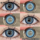 Purpdrank  Colored Contact Lenses for Eyes 2pcs Soft Black Lens Eye Fashion Blue Beauty Pupils Gray Contact Brown Eyes Makeup Lens