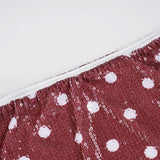 Purpdrank  Sexy Dot Printed Sequined Bodycon Skirts Slim Low-Waisted Super Mini Skirts Women Summer Fashion Party Clubwear Streetwear