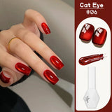 Purpdrank  10ML Red Wine Cat Magnetic Gel Nail Polish Glitter Semi Permanant Soak Off UV LED Gel Varnish For Manicure DIY Nail Supplies