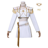 Purpdrank  Rumi Zoey Mira Cosplay Costume Wig Women Girls White Leather Suit Halloween Carnival Party Comic-con Role Playing Outfit