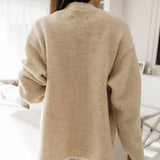 Purpdrank  V Neck Botton Long Sleeve Cardigan Women Knitted Black Autumn Winter Sweater Casual Loose Oversized Top Jumper