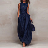 Purpdrank  Summer Vacation Striped Pint Jumpsuits Woman Elegant O Neck Off Shoulder Hollow Rompers Spring High Waist Pockets Loose Overalls