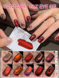 Purpdrank  12ML 10-Color Blue Series Blue Eyes Star Sea Cat Eye Gel Nail Polish New Summer Flash Lamp Cat Eye Nail Polish Nail Art