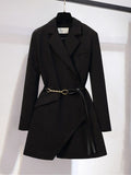 Purpdrank - Women Suits Office Sets New Spring  Long Sleeve Fold Pocket Blazer Women Solid Color Bell Bottoms Fashion Elegance Office Lady