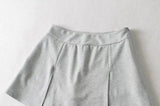 Purpdrank  Women High Waist Front Slit Mini Skirt American Vintage All-match Package Hips Pleated Skirts Side Zipper With Shorts Underwear