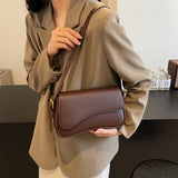 Purpdrank  Irregular Shapes Crossbody Bags For Women Red Lychee Pattern Flap Shoulder Bag Casual Street Simple Fashion Satchels 2025