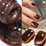Purpdrank  Brown Gold Cat Magnetic Eye Gel Polish 10ml Autumn Water Light Magnet Crystal Soak Off Nail Art Varnish Manicure