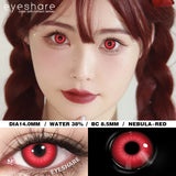 Purpdrank  2pcs Cosplay Colored Contact Lenses For Halloween Anime Blue Contact Red Beauty Makeup Lenses Yearly Eyes Contacts