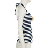 Purpdrank  Casual Striped Bandage Halter Tops Slim Backless Slash Neck Sleeveless Tank Tops Women 2025 Summer Fashion Streetwear